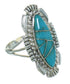 Turquoise Authentic Sterling Silver Southwestern Ring Size 7-3/4 QX85122